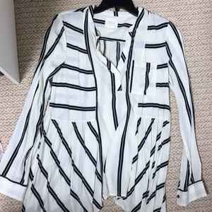 Maeve Black Striped Top